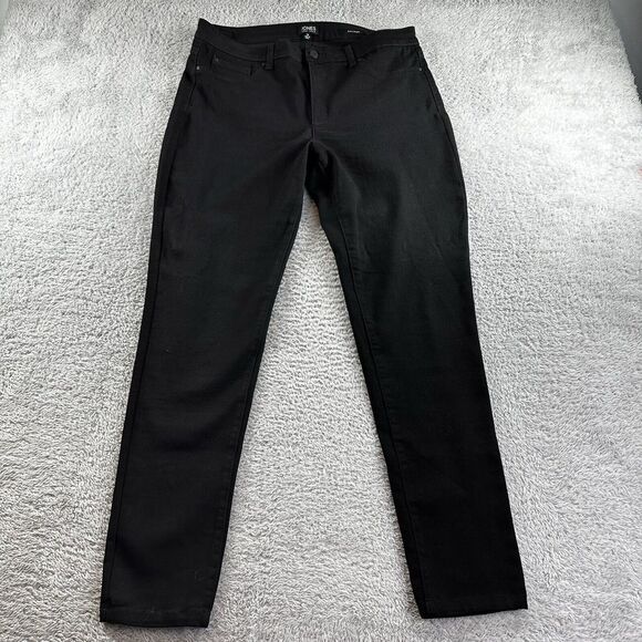 Jones New York Jeans Womens 14 Essex Black‎ Stretch Mid Rise Skinny - Picture 1 of 8